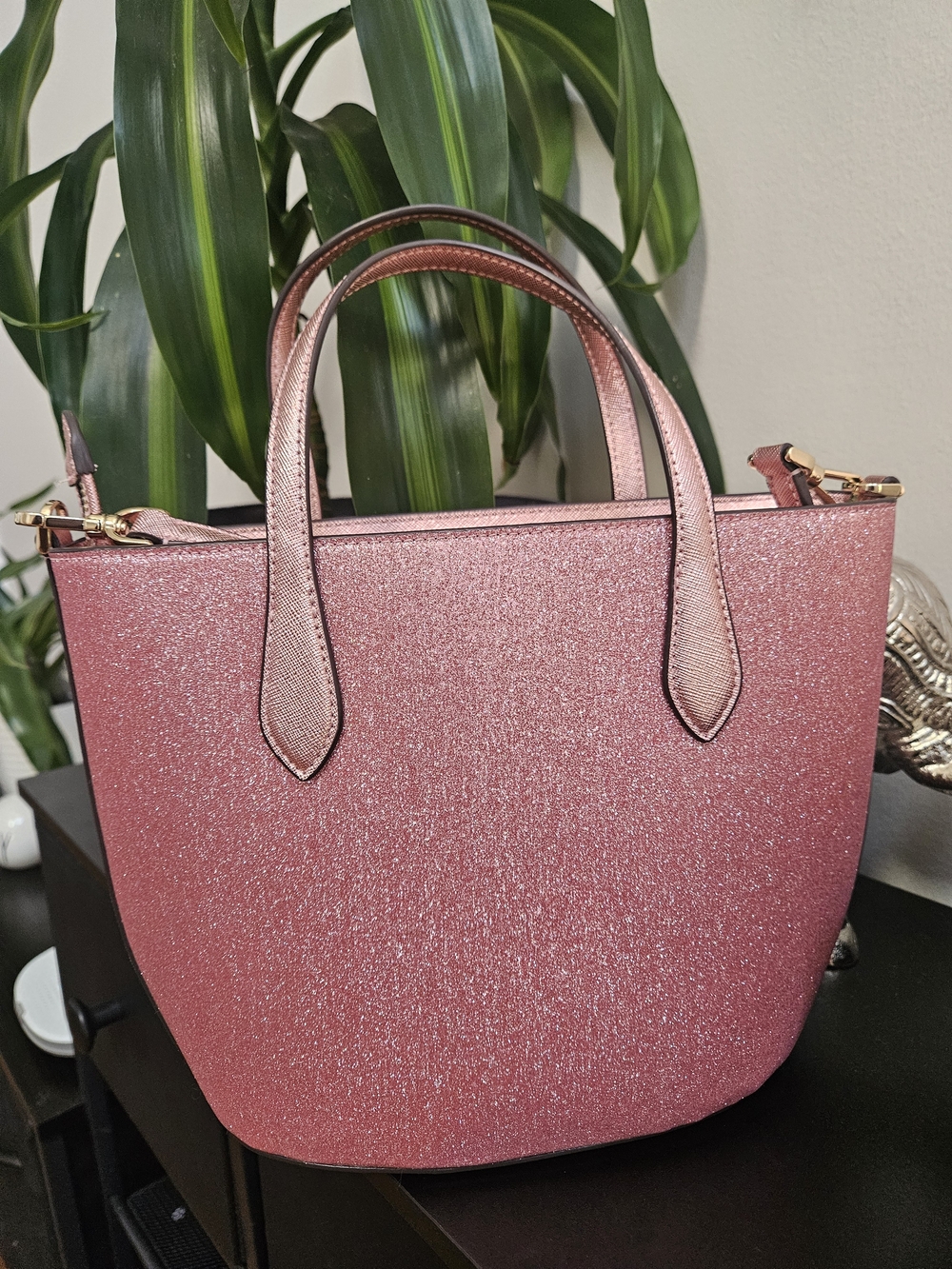 Kate Spade Glitter Glimmer Small Zip Satchel Crossbody Bag NWOT - Picture 2 of 7